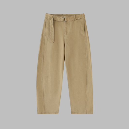 Twisted-Seam Belted Pant