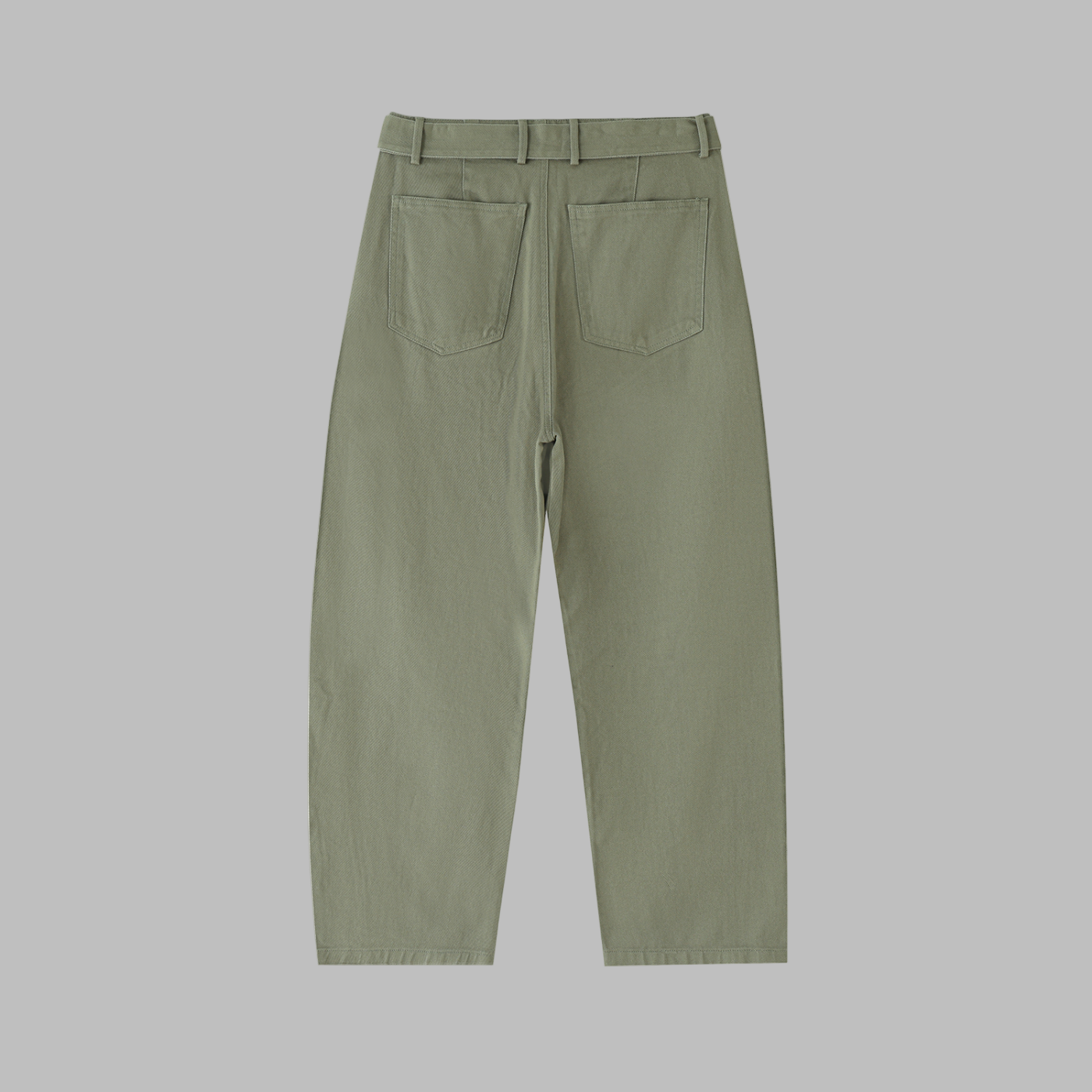 Twisted-Seam Belted Pant
