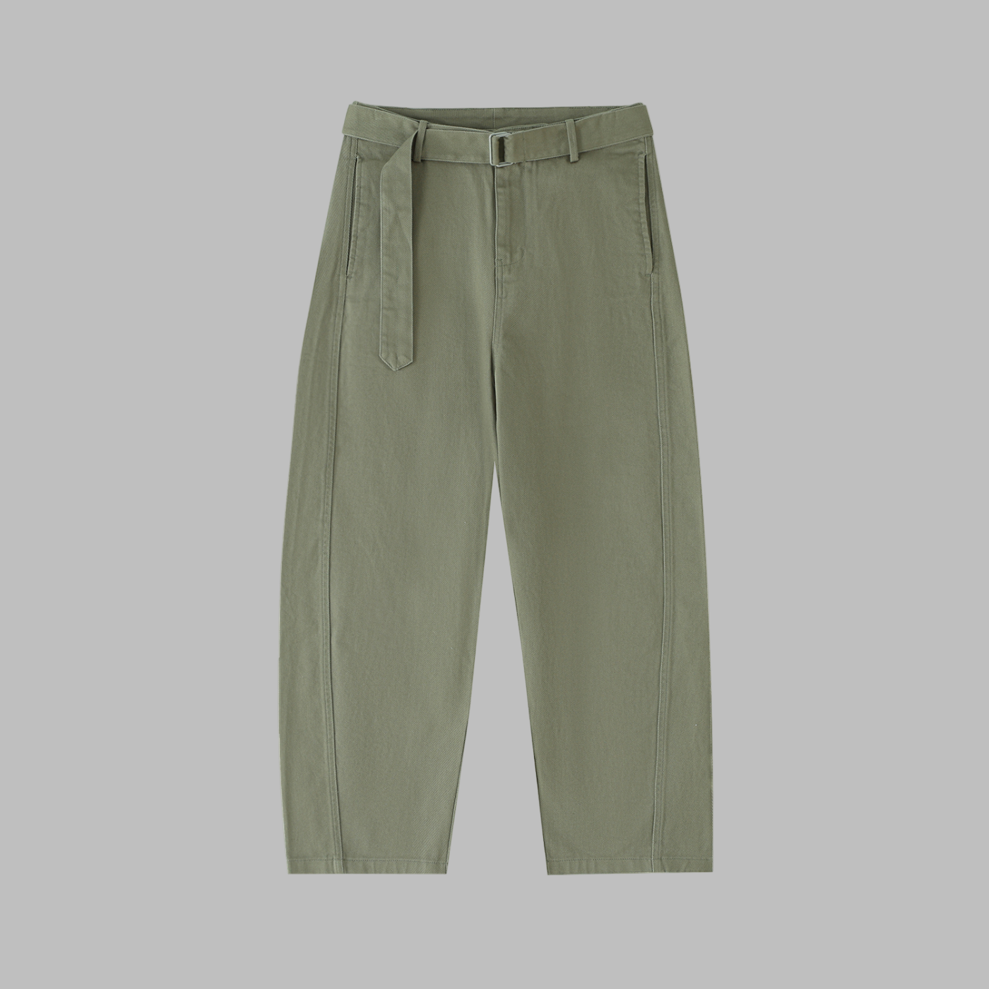 Twisted-Seam Belted Pant