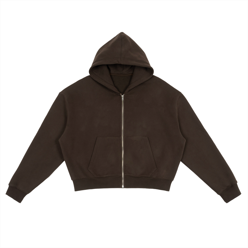 Core  Zip-Up Boxy Hoodie