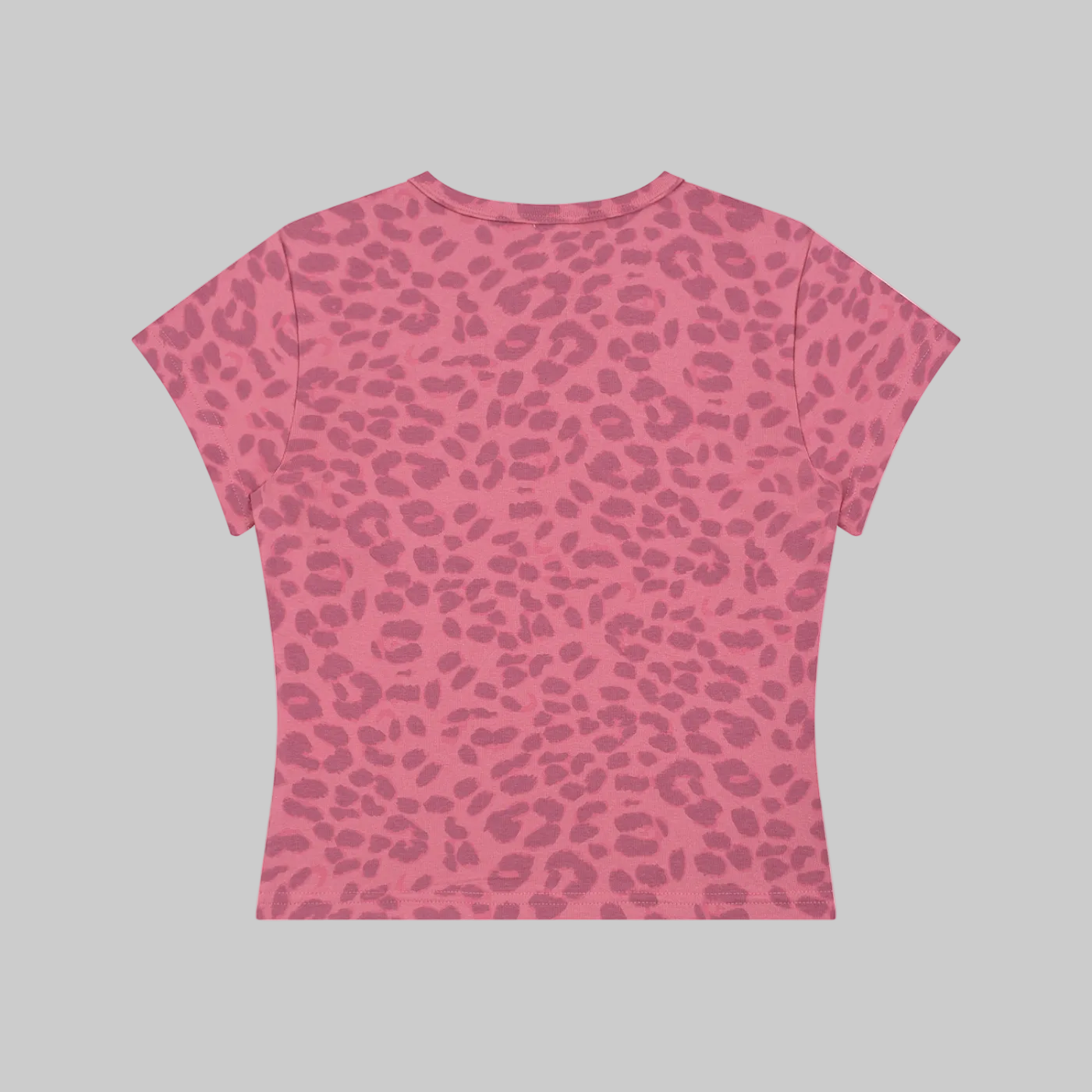 Logo Leopard Print Crop T-Shirt