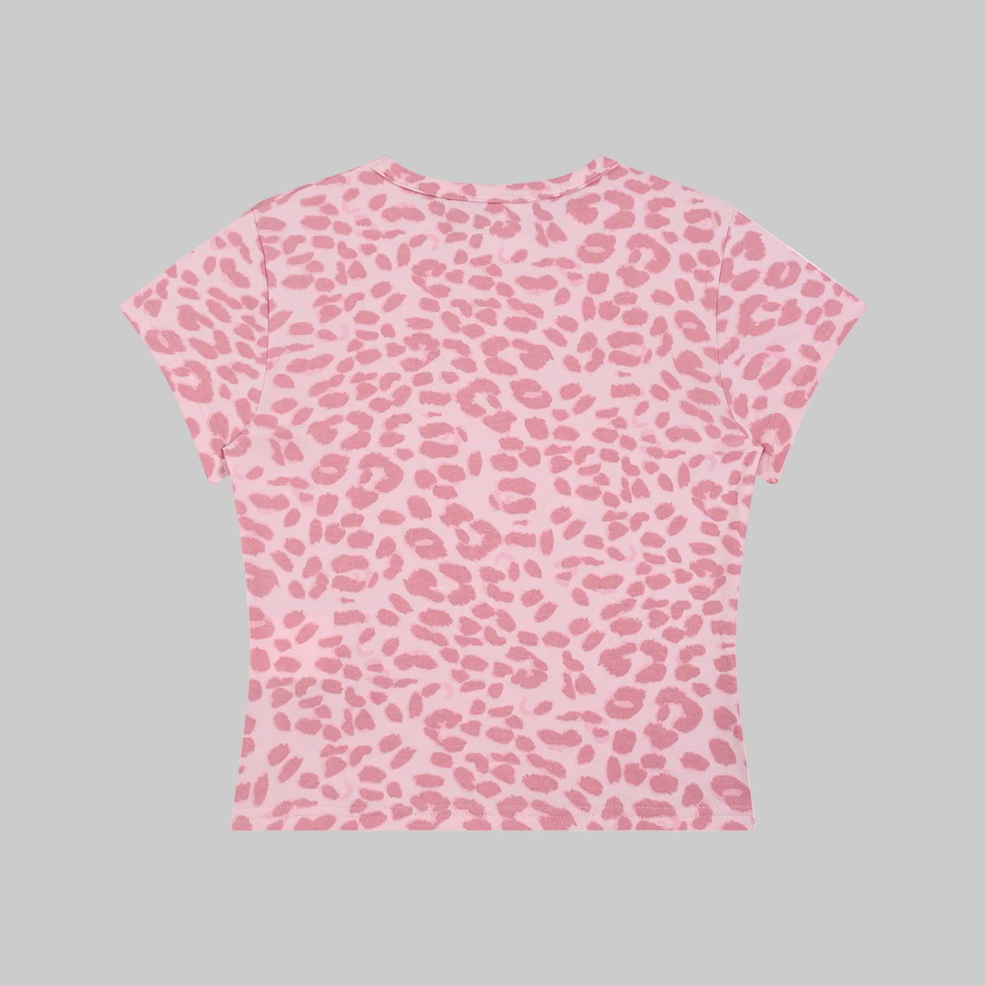 Logo Leopard Print Crop T-Shirt