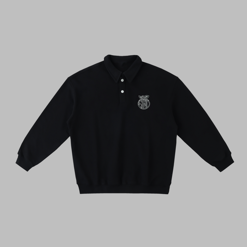 Heavyweight Polo-Collar Sweatshirt