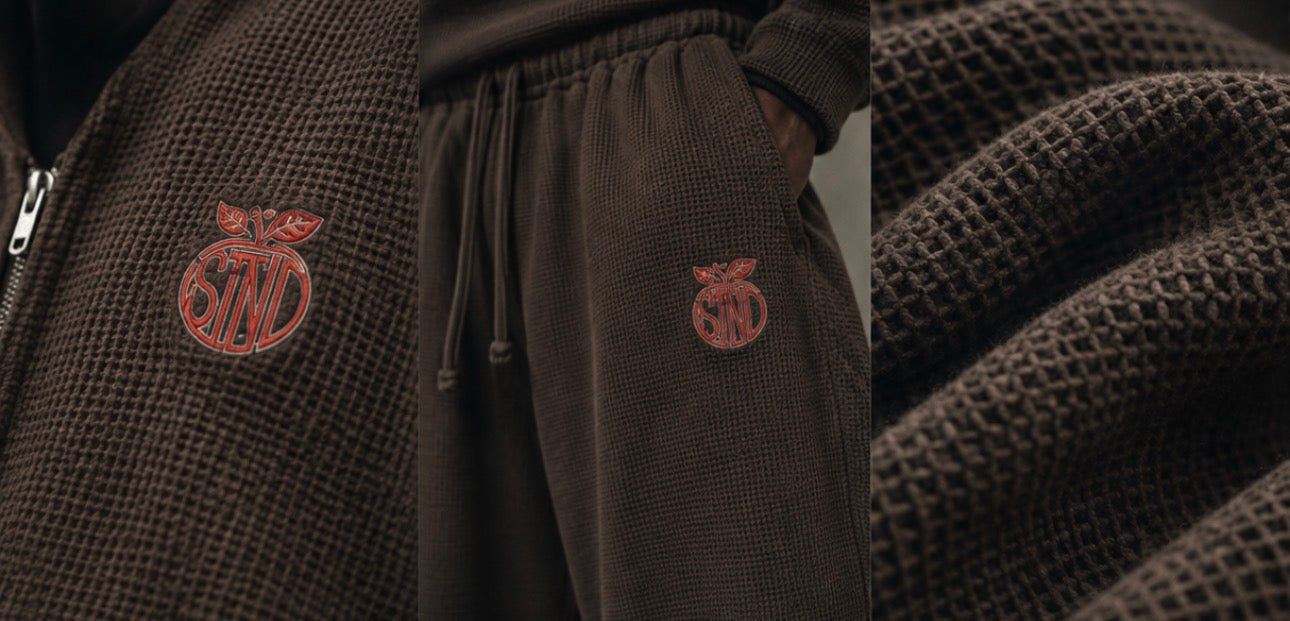 Waffle Barrel Leg Pants